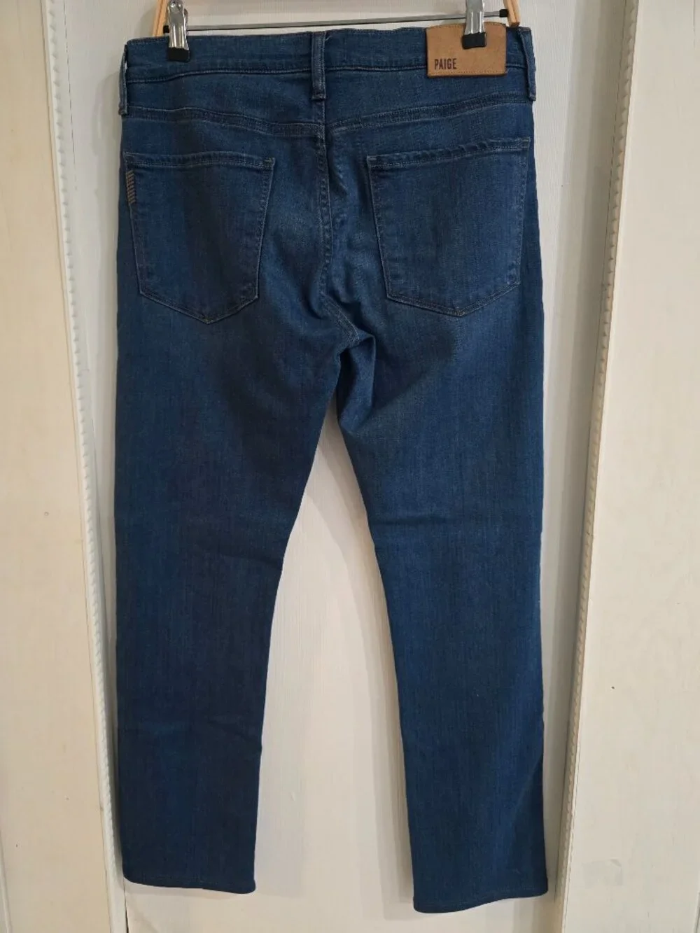 PAIGE Lennox Slim Jeans Size 31 Medium Wash Denim Men
